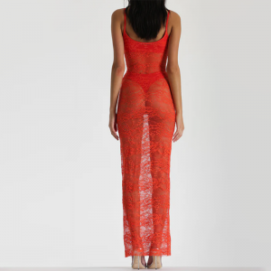 Black Lace Maxi Dress For Women Sexy Long Dress (7)