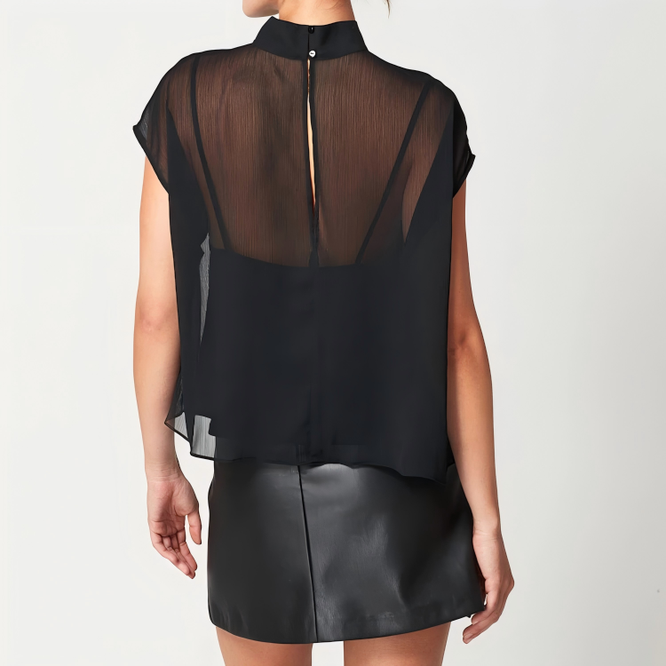 Black party women's blouse 03