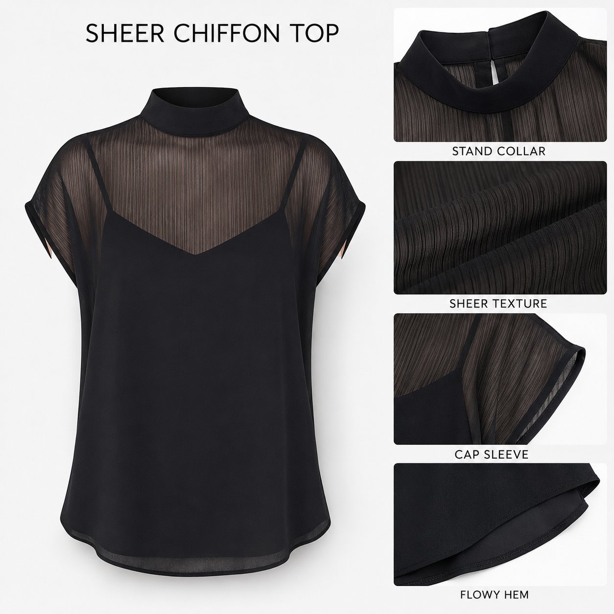 Black party women's blouse 06