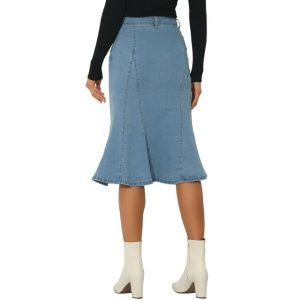 CHIC Woman Denim Midi Skirt (14)