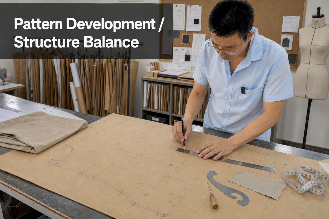Clothing pattern development and structure balance