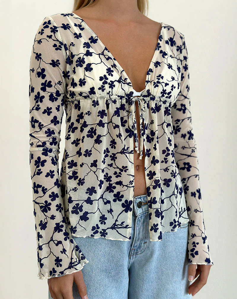 Custom Floral Flock Women's Top 03