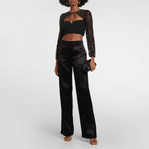 Cutout black lace crop top for girls women (5)