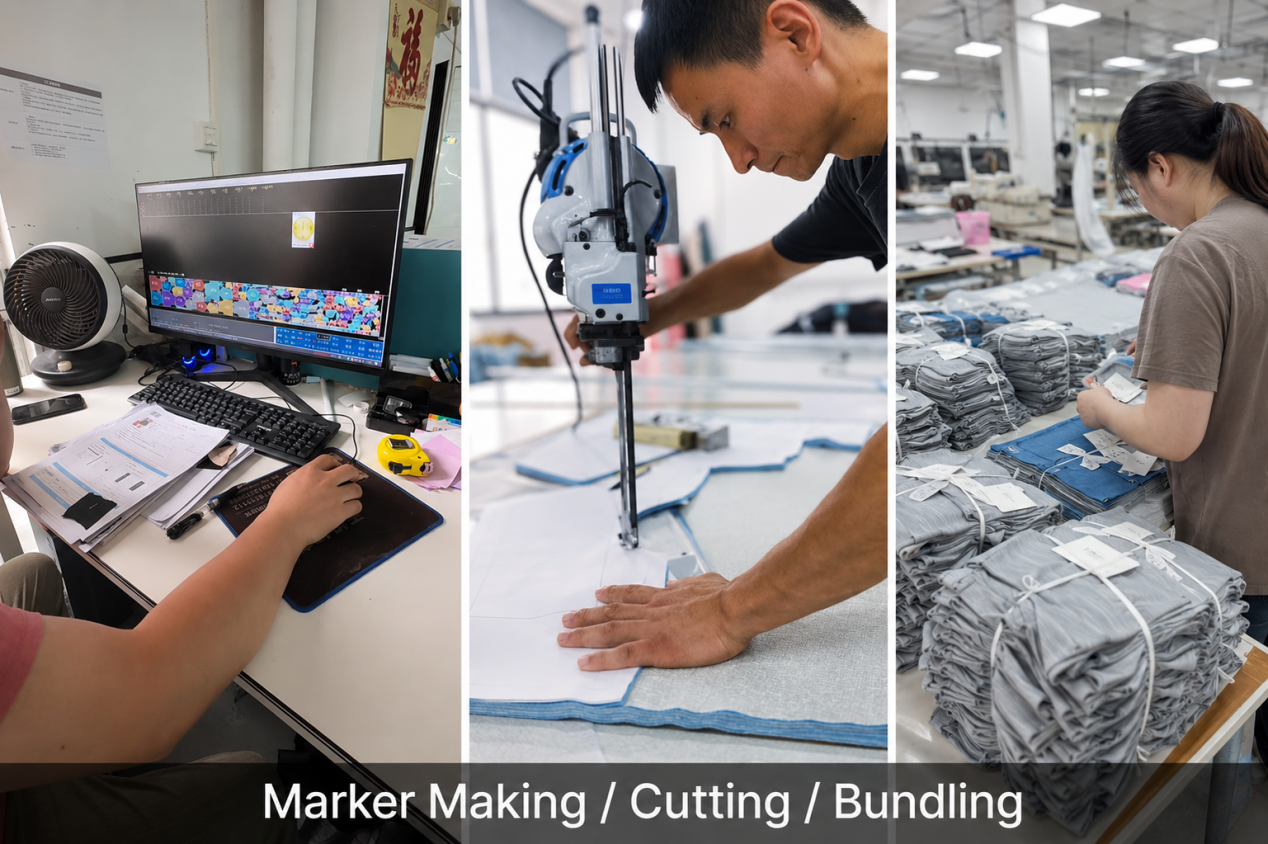 Garment marker making cutting and bundling