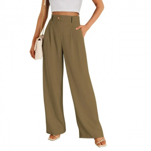 High Waisted Work Pants for Women Casual Wide Leg Dress Pants Business Office Trouse (10)