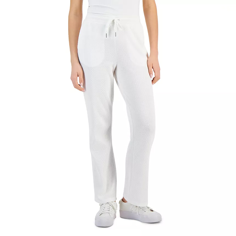 Juniors' Waffle-Knit Wide-Leg Pants6