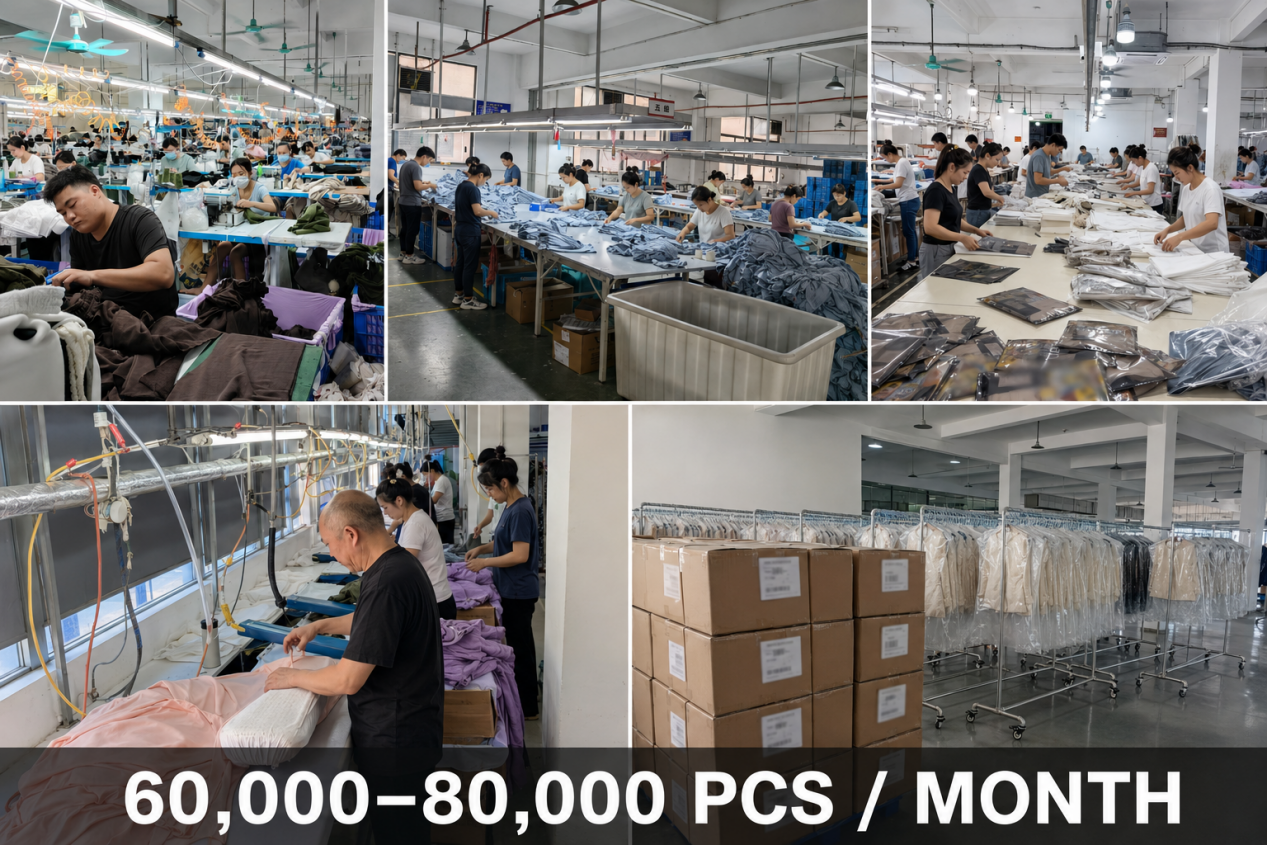 Meng Ruolan monthly garment production capacity