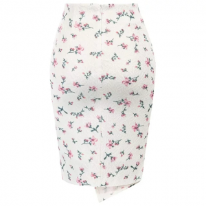 Womens Floral Prints Twist Pencil Skirt (3)