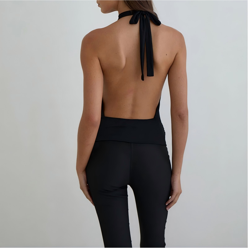 Womens  Keyhole Halter Tops 04