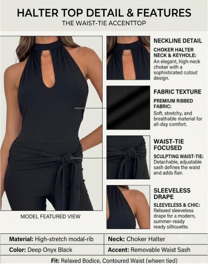 Womens  Keyhole Halter Tops 06