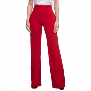 Women's Solid Lounge Pants Casual Straight High Waist Pants (6)