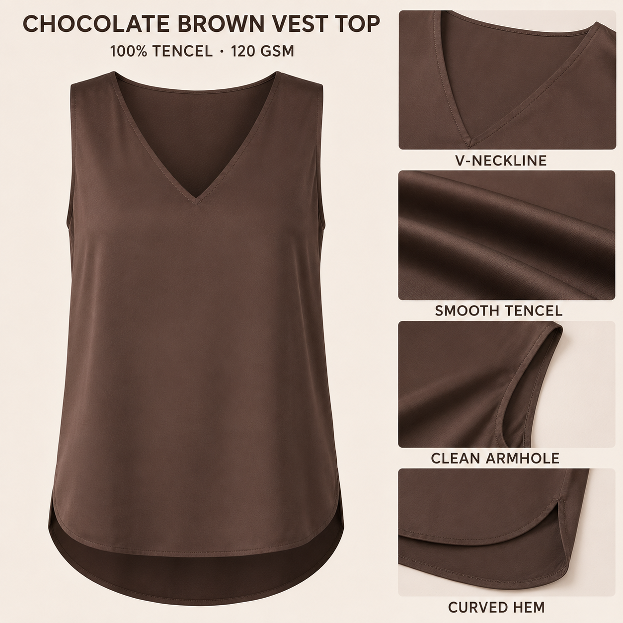 Women's V-neck loose tank top 05