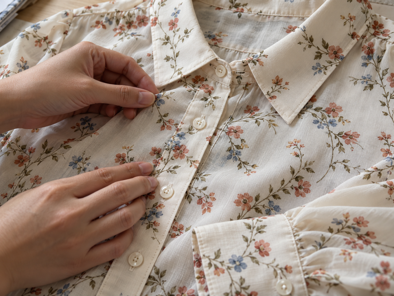 blouse-print-placket-detail