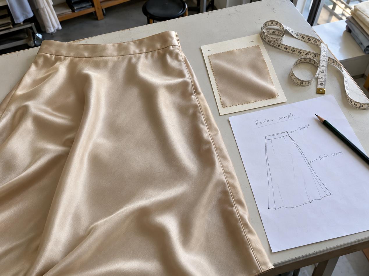 satin-skirt-sample-revision-review