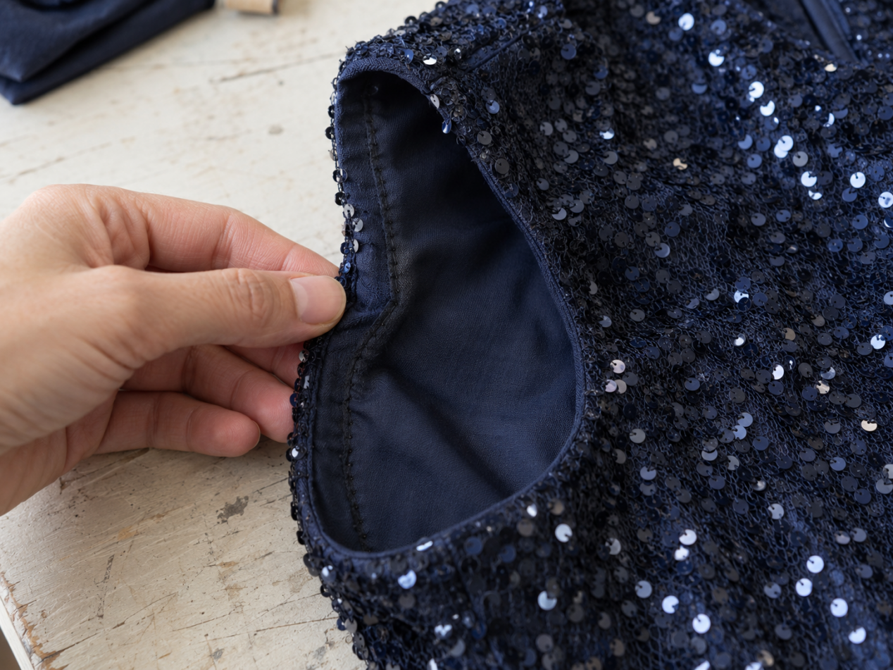 sequin-dress-armhole-lining-edge