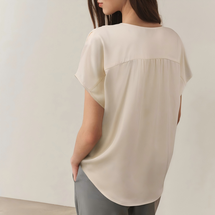 v-Neck Wholesale Summer Blouses Women 02