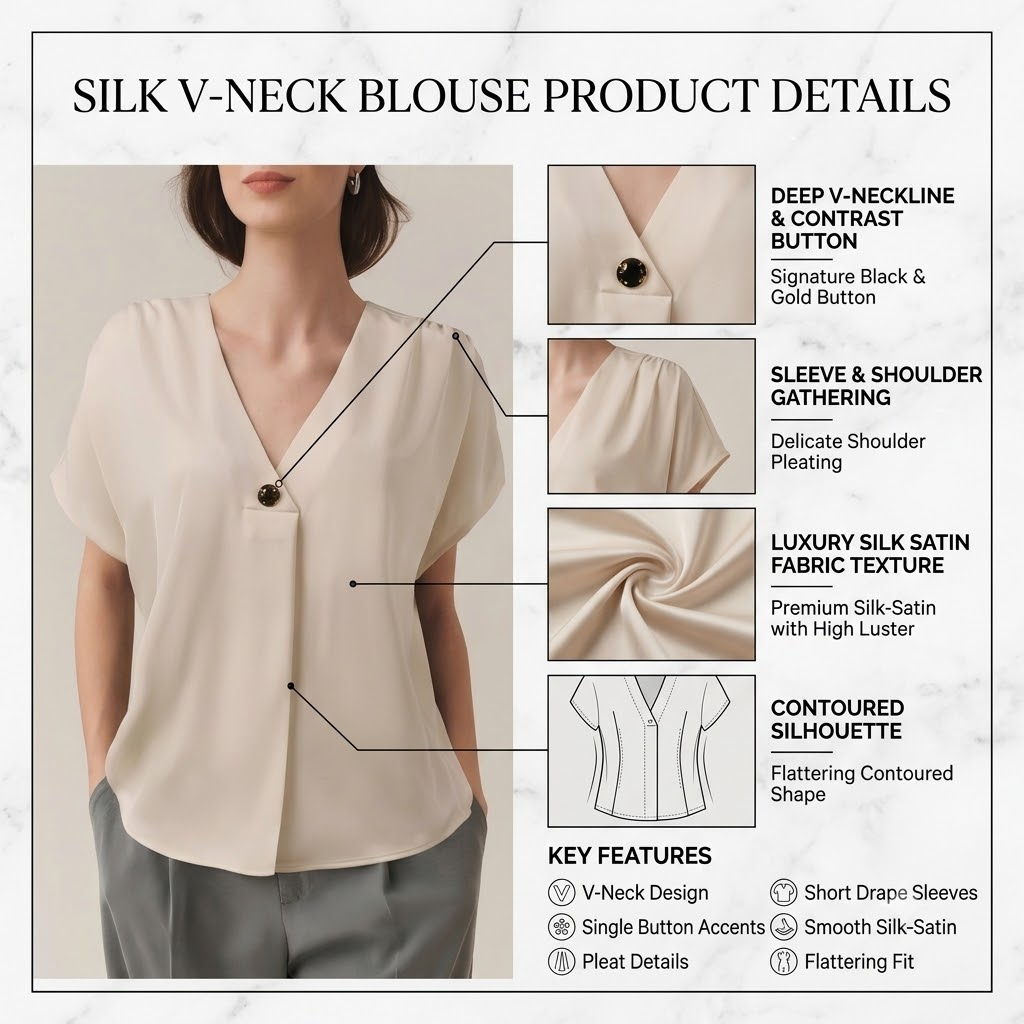 v-Neck Wholesale Summer Blouses Women 07