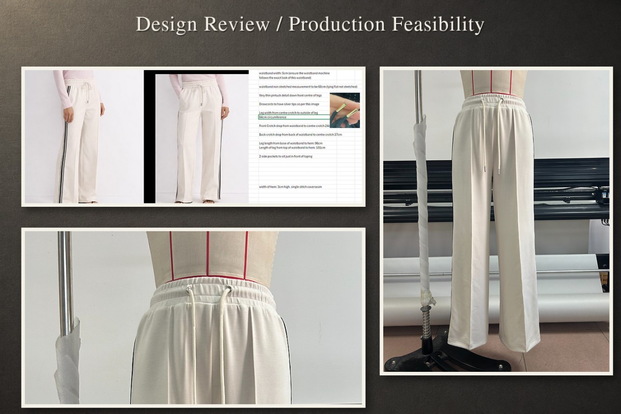 Womenswear design review and production feasibility check